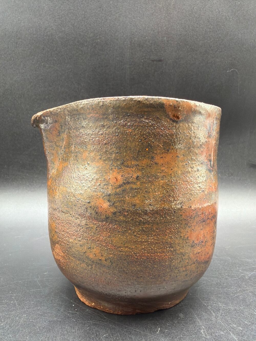 Studio Art Pottery Small Pitcher Creamer Copper Brown Glaze Handmade 4.25"
